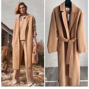 Mango Wool Blend Belted Coat Bloggers Fav New